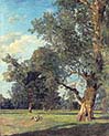 Trees in the Prater with Seated Figures